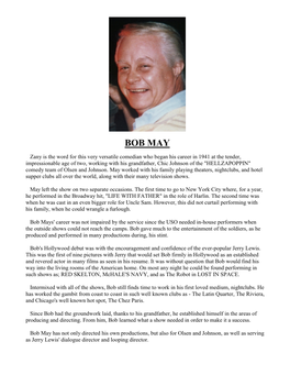 Download Bob's Bio in PDF Form
