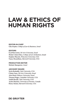 Law & Ethics of Human Rights