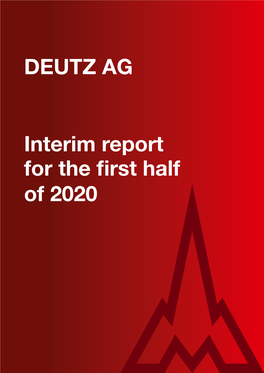 DEUTZ AG Interim Report for the First Half of 2020