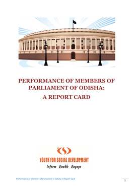 Performance of Members of Parliament of Odisha: a Report Card