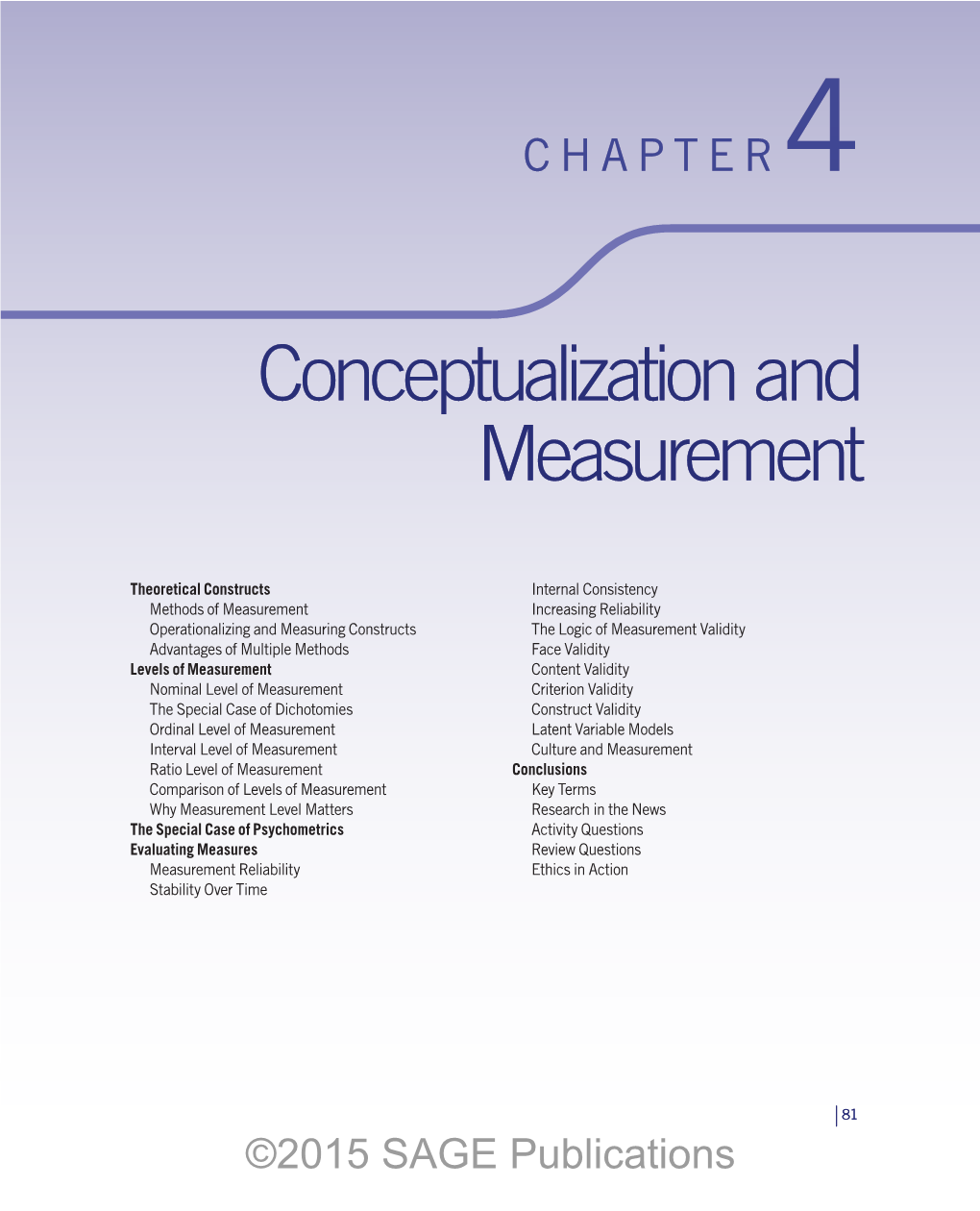 Conceptualization and Measurement