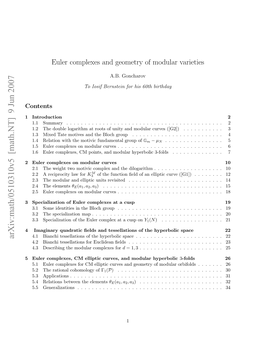 Arxiv:Math/0510310V5 [Math.NT] 9 Jun 2007