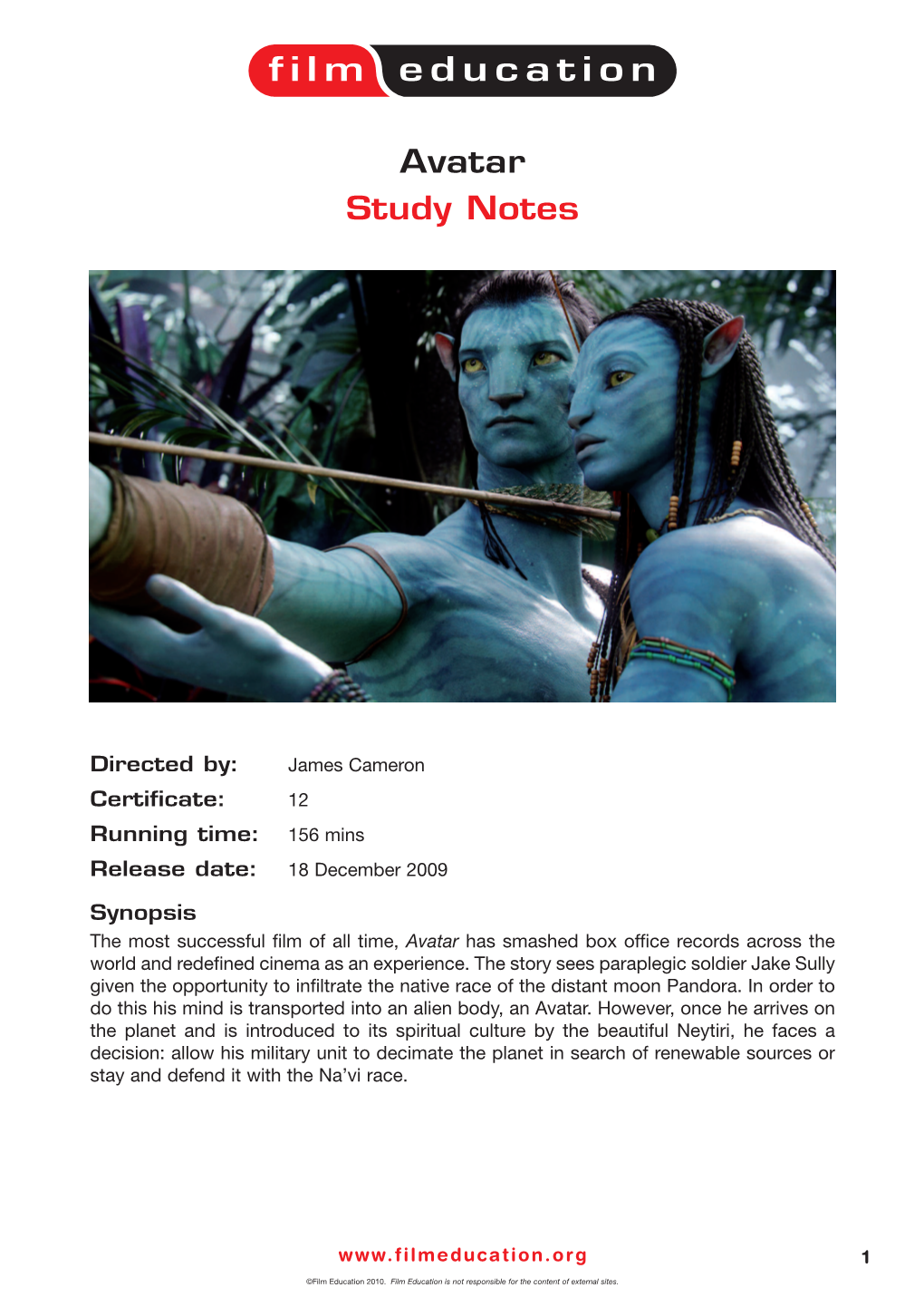 Avatar Study Notes