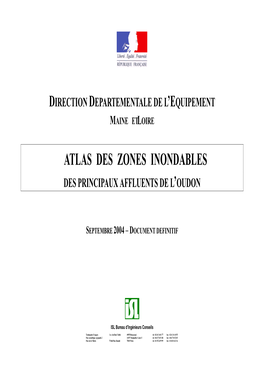 Atlas Des Zones Inondables Des Principaux Affluents De L’Oudon