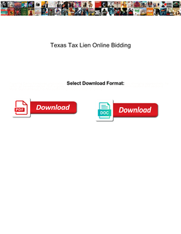 Texas Tax Lien Online Bidding