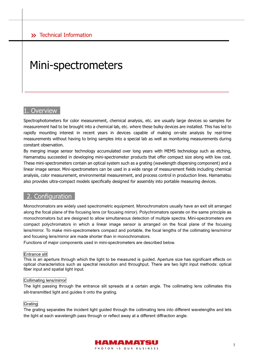 Mini-Spectrometers