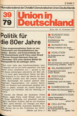 UID 1979 Nr. 39, Union in Deutschland