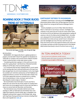 Roaring Book 2 Trade Bucks Trend at Tattersalls