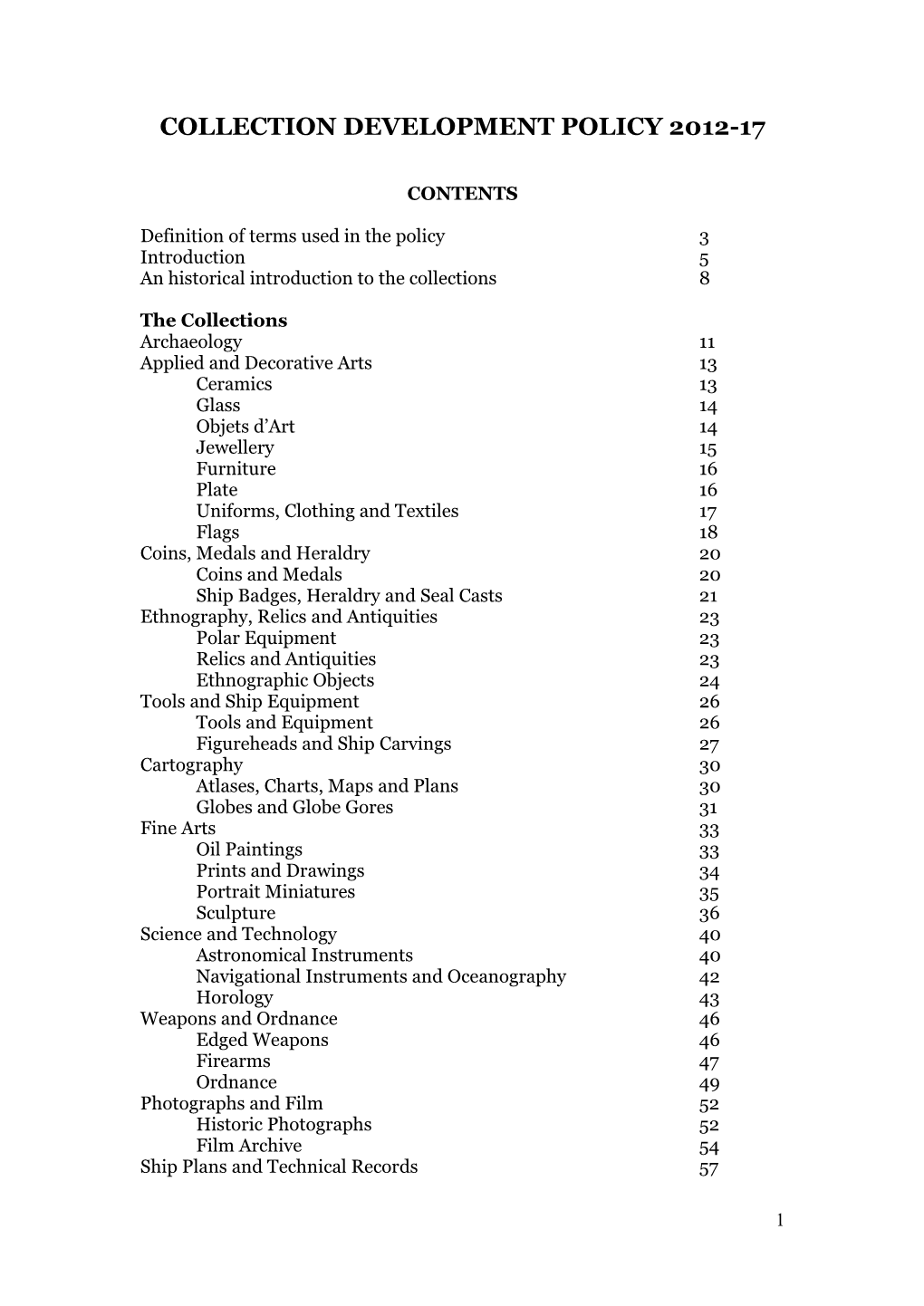 Collection Development Policy 2012-17