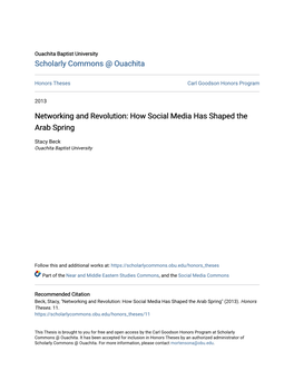 How Social Media Has Shaped the Arab Spring