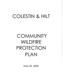 Colestin & Hilt Community Wildfire Protection Plan