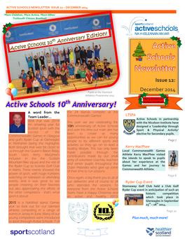 Active Schools 10 Anniversary!