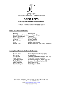 Greg Apps Resume Oct 2016