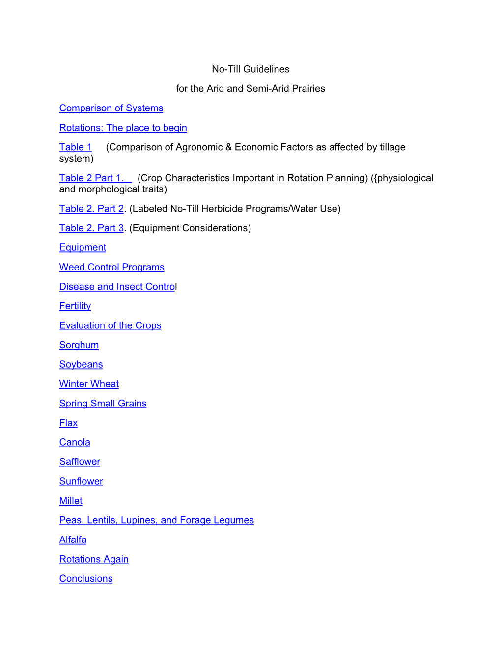 No-Till Guidelines for the Arid and Semi-Arid Prairies