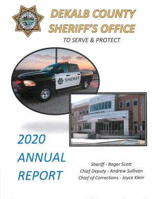 Dekalb County Sheriff's Office Annual Report 2020