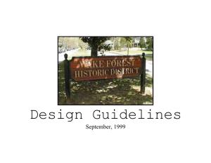 Design Guidelines September, 1999 Table of Contents