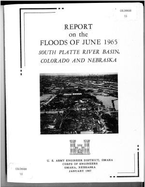 FLOODS of JUNE 1965 SOUTJ-L PLATTE RIVER BASIN, COLORADO and NEBRASKA