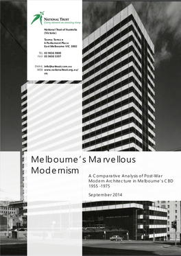 Melbourne's Marvellous Modernism