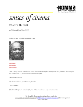 Charles Burnett by Nelson Kim May 2003