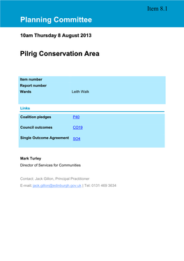 Report Pilrig Conservation Area