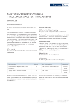 Travel Insurance Terms for Trips Abroad