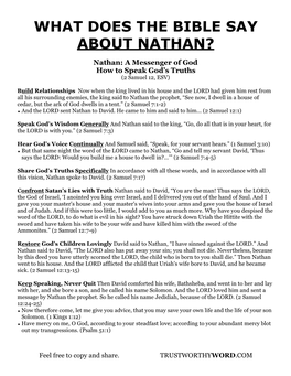 What Does the Bible Say About Nathan?