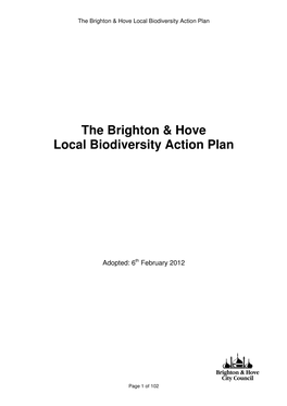 The Brighton & Hove Local Biodiversity Action Plan