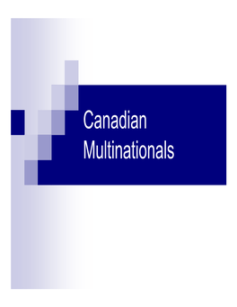 Canadian Multinationals