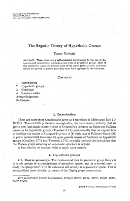 The Ergodic Theory of Hyperbolic Groups