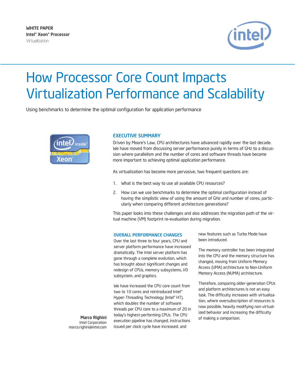 How Processor Core Count Impacts Virtualization Performance and Scalability