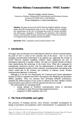 Wireless Military Communications - NNEC Enabler