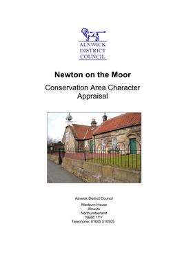 Newton on the Moor Conservation Area Appraisal Page 1