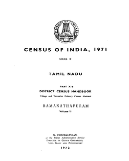 District Census Handbook, Ramanathapuram, Part X-B, Vol-II