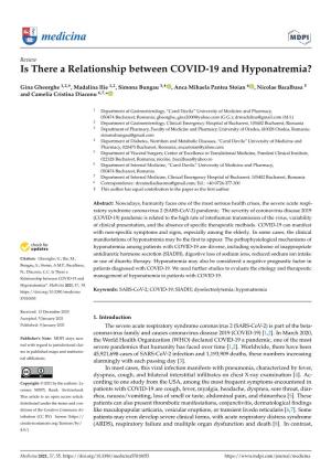 Is There a Relationship Between COVID-19 and Hyponatremia?