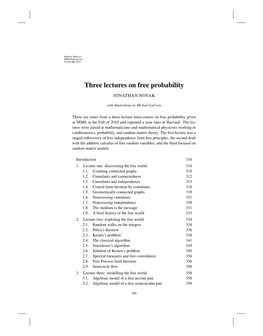 Three Lectures on Free Probability