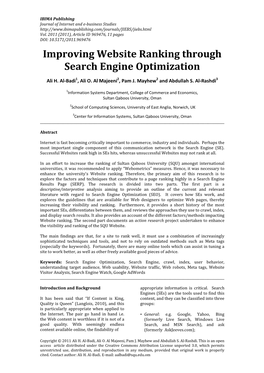 Improving Website Ranking Through Search Engine Optimization