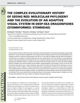 Molecular Phylogeny and the Evolution of an Adaptive Visual System in Deep-Sea Dragonfishes (Stomiiformes: Stomiidae)