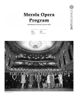Merola Opera Program: Schwabacher Summer Concert