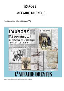 Expose Affaire Dreyfus