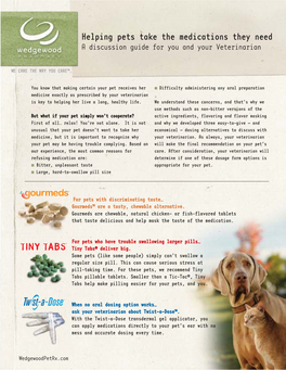 Helping Pets Take the Medications They Need a Discussion Guide for You and Your Veterinarian