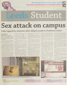Sex Attack on Campus Police Appeal for Witnesses After Alleged Assault in Parkinson Toilets