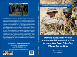 Training Surrogate Forces in International Humanitarian