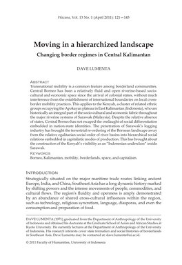 Moving in a Hierarchized Landscape Changing Border Regimes in Central Kalimantan