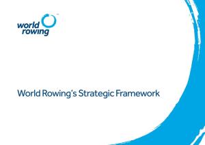World Rowing's Strategic Framework