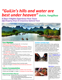 “Guilin's Hills and Water Are Best Under Heaven”