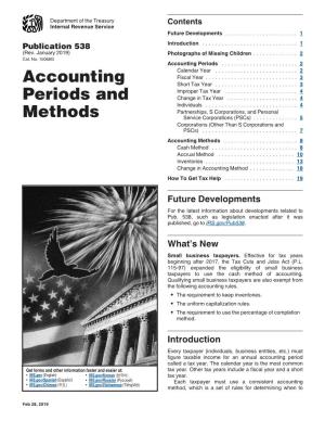 Publication 538, Accounting Periods and Methods