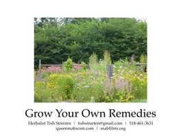 Grow Your Own Remedies