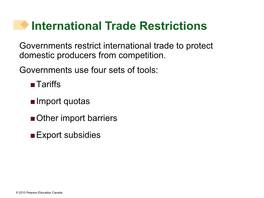 International Trade Restrictions