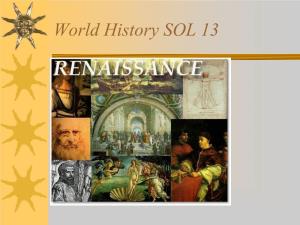 World History SOL 13 Renaissance