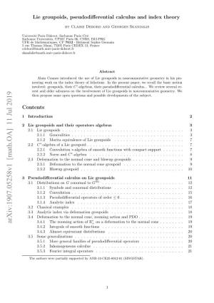 Lie Groupoids, Pseudodifferential Calculus and Index Theory